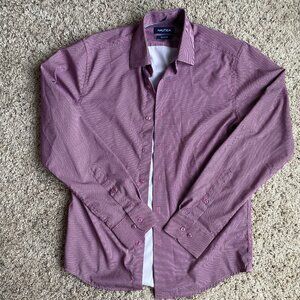 Nautica Slim Fit Checked Button-Up Shirt Size S